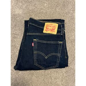 Levi's 505 Men's Dark Blue Straight Jeans W33 L32 Red Label Denim